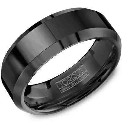 Black Ceramic 8mm Wedding Band Ring CrownRing Rings