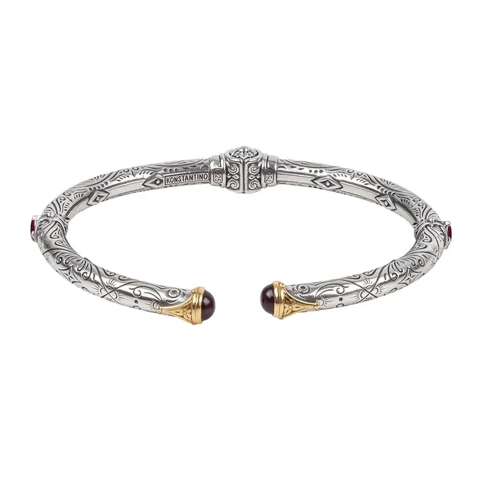Bracelets Konstantino Konstantino Delos Silver and 18K Gold London Blue Topaz Cuff Bracelet Bracelets Konstantino Konstantino Delos Silver and 18K Gold London Blue Topaz Cuff Bracelet