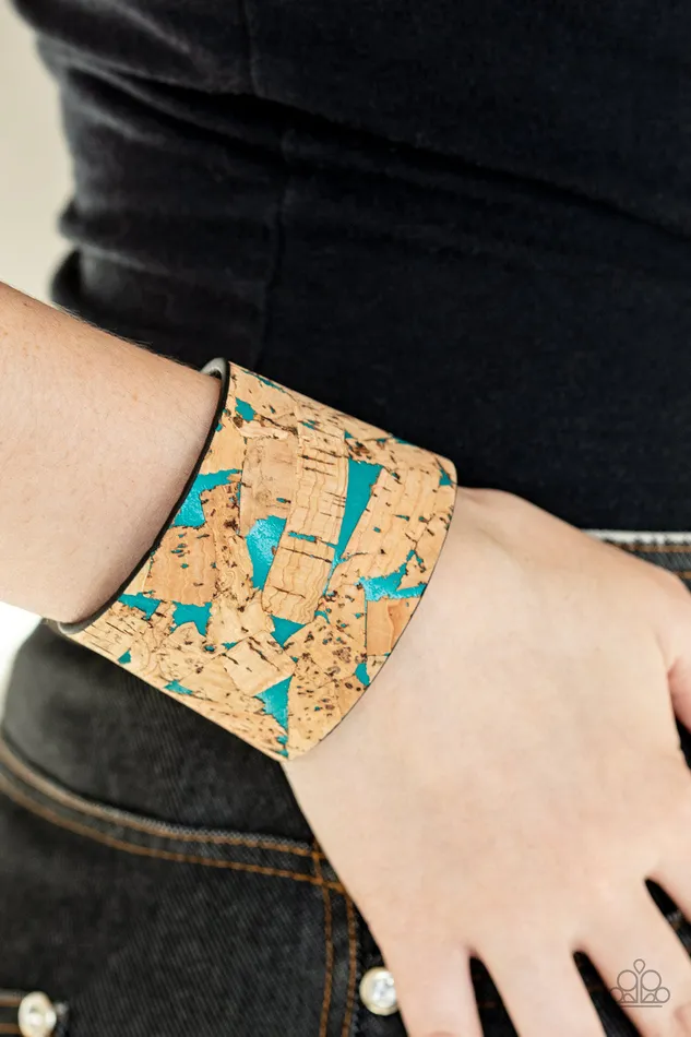 Bracelets Paparazzi Bracelet Cork Congo Blue Paparazzi Jewelry