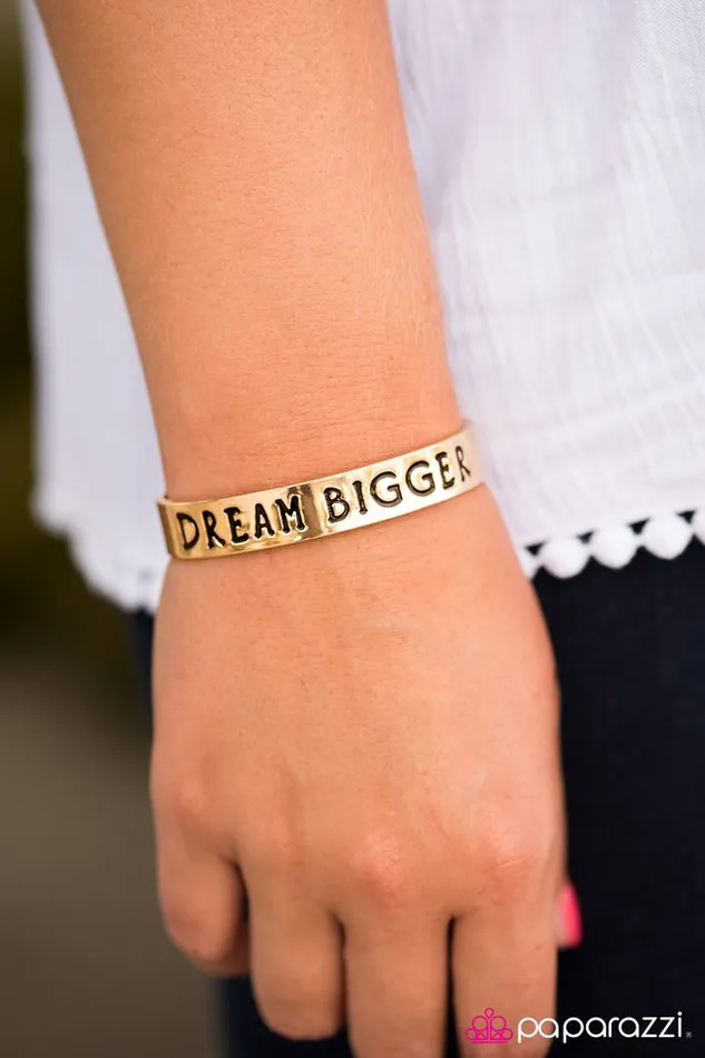 Bracelets Paparazzi Bracelet Dream Bigger Gold Paparazzi Jewelry