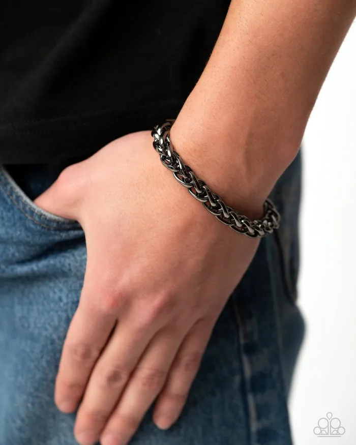 Bracelets Paparazzi Bracelet Effortlessly Edgy Black Paparazzi Jewelry