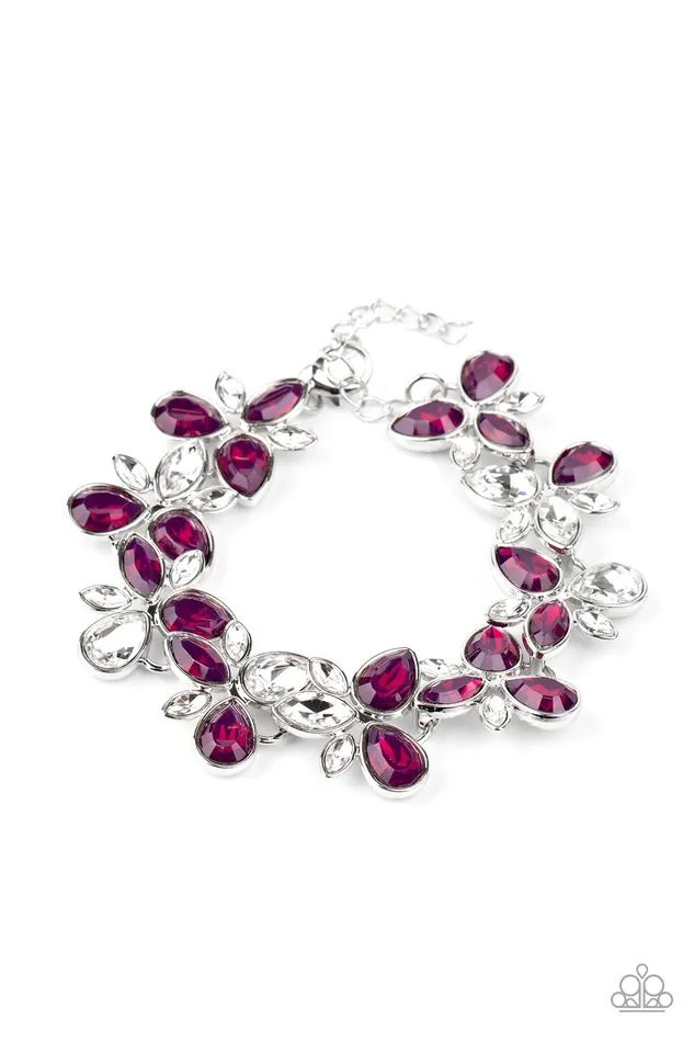 Bracelets Paparazzi Bracelet Ice Garden Purple Paparazzi Jewelry