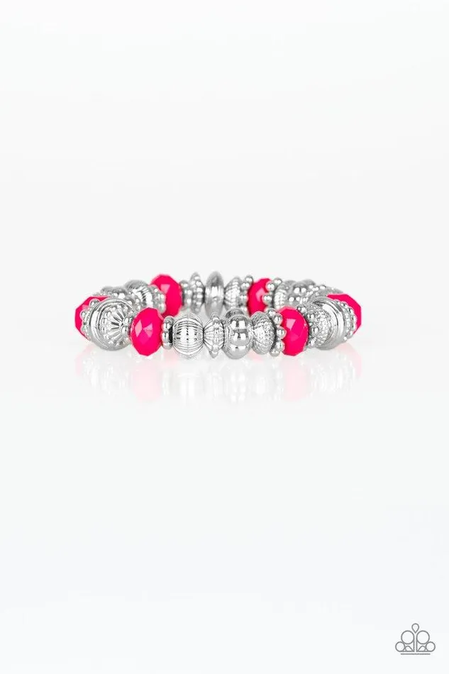 Bracelets Paparazzi Bracelet Live Life To The COLORfullest Pink Paparazzi Jewelry