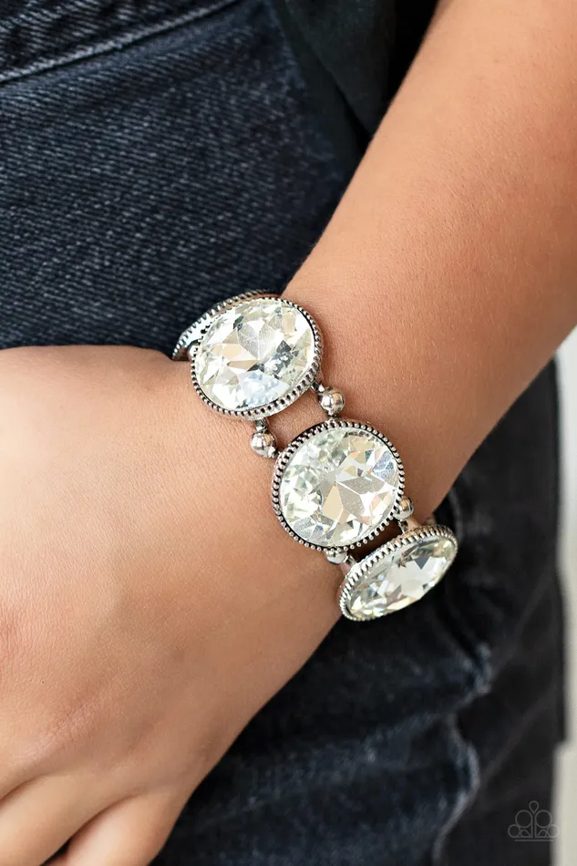 Bracelets Paparazzi Bracelet Powerhouse Hustle White Paparazzi Jewelry