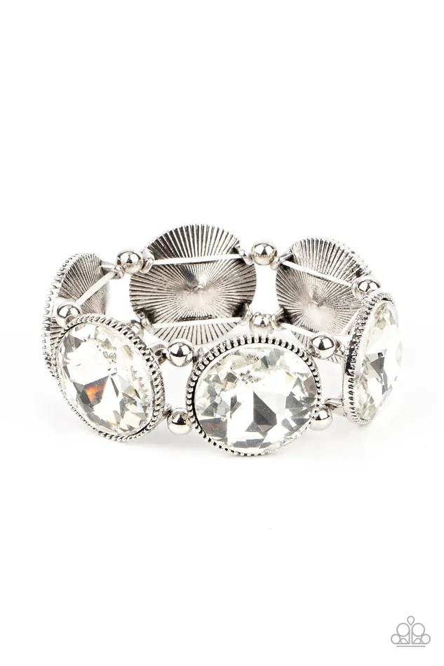 Bracelets Paparazzi Bracelet Powerhouse Hustle White Paparazzi Jewelry