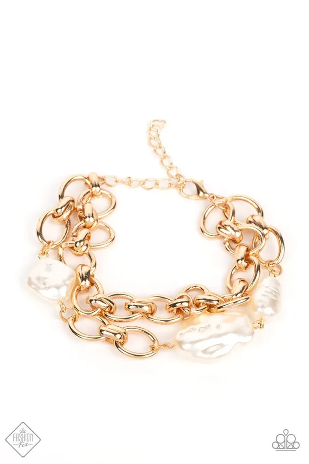 Bracelets Paparazzi Bracelet Seaside Sojourn Gold Paparazzi Jewelry