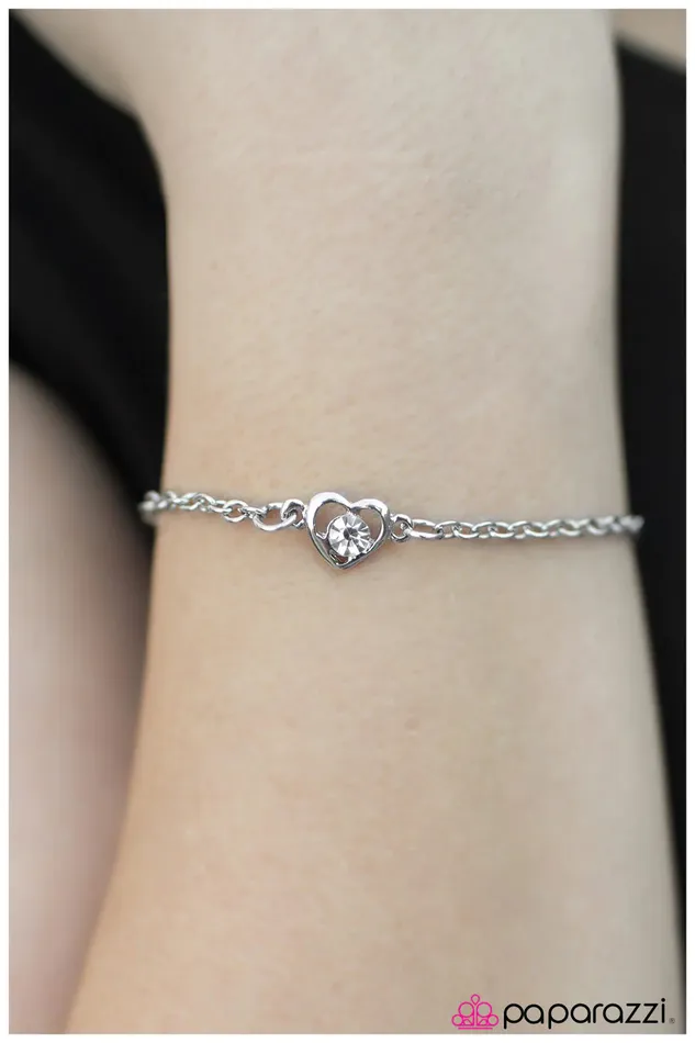 Bracelets Paparazzi Bracelet The Love of Your Life White Paparazzi Jewelry