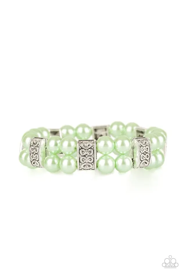 Bracelets Paparazzi Bracelet Time After TIMELESS Green Paparazzi Jewelry