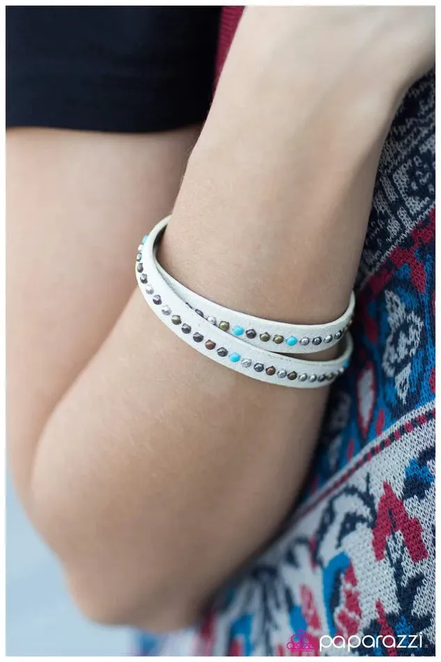 Bracelets Paparazzi Jewelry Paparazzi Bracelet Cowgirl Up White
