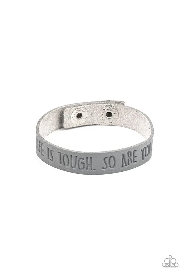 Bracelets Paparazzi Jewelry Paparazzi Bracelet Life is Tough Silver Bracelets Paparazzi Jewelry Paparazzi Bracelet Life is Tough Silver
