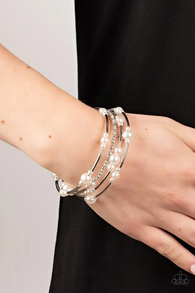 Bracelets Paparazzi Jewelry Paparazzi Bracelet Marina Masterpiece White