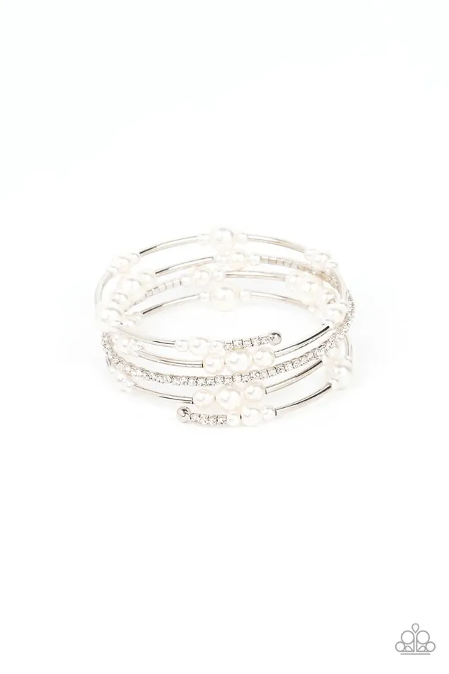 Bracelets Paparazzi Jewelry Paparazzi Bracelet Marina Masterpiece White Bracelets Paparazzi Jewelry Paparazzi Bracelet Marina Masterpiece White
