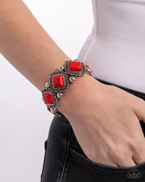Bracelets Paparazzi Jewelry Paparazzi Bracelet Noble Nature Red