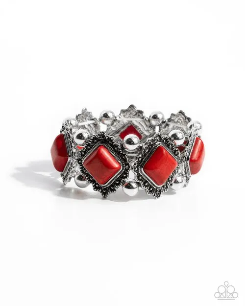 Bracelets Paparazzi Jewelry Paparazzi Bracelet Noble Nature Red
