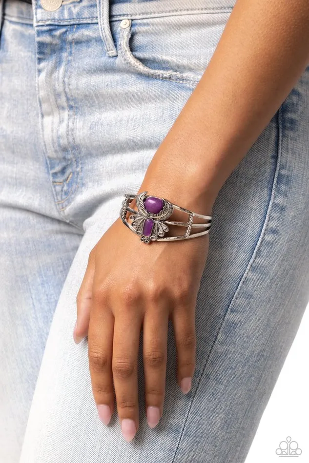 Bracelets Paparazzi Jewelry Paparazzi Bracelet Peacock Plume Purple