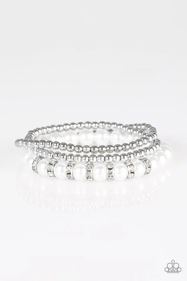 Bracelets Paparazzi Jewelry Paparazzi Bracelet Perfect POSHture White