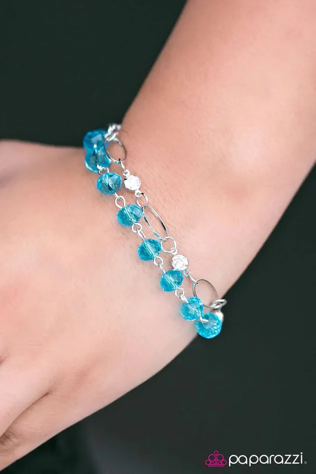 Bracelets Paparazzi Jewelry Paparazzi Bracelet Rich Beyond Your GLITZYest Dreams Blue