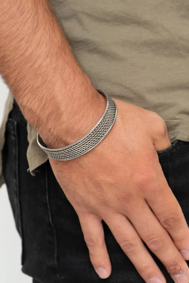 Bracelets Paparazzi Jewelry Paparazzi Bracelet RiskTaking Texture Silver