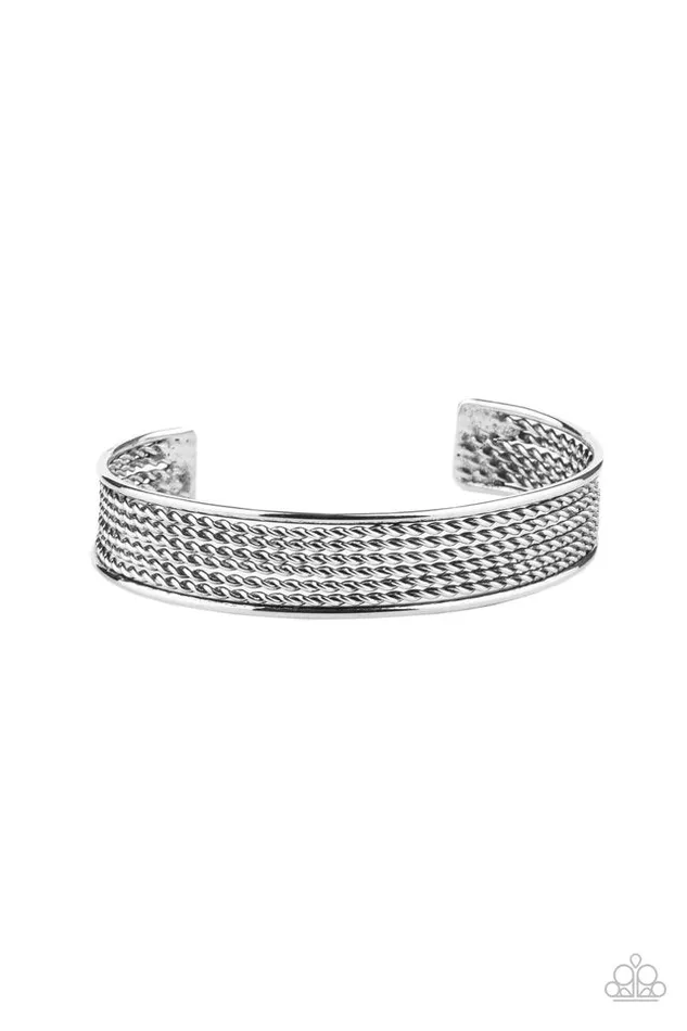 Bracelets Paparazzi Jewelry Paparazzi Bracelet RiskTaking Texture Silver Bracelets Paparazzi Jewelry Paparazzi Bracelet RiskTaking Texture Silver