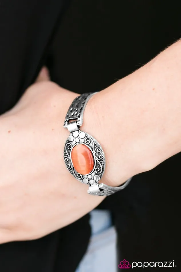 Bracelets Paparazzi Jewelry Paparazzi Bracelet The GLOWGetter Orange