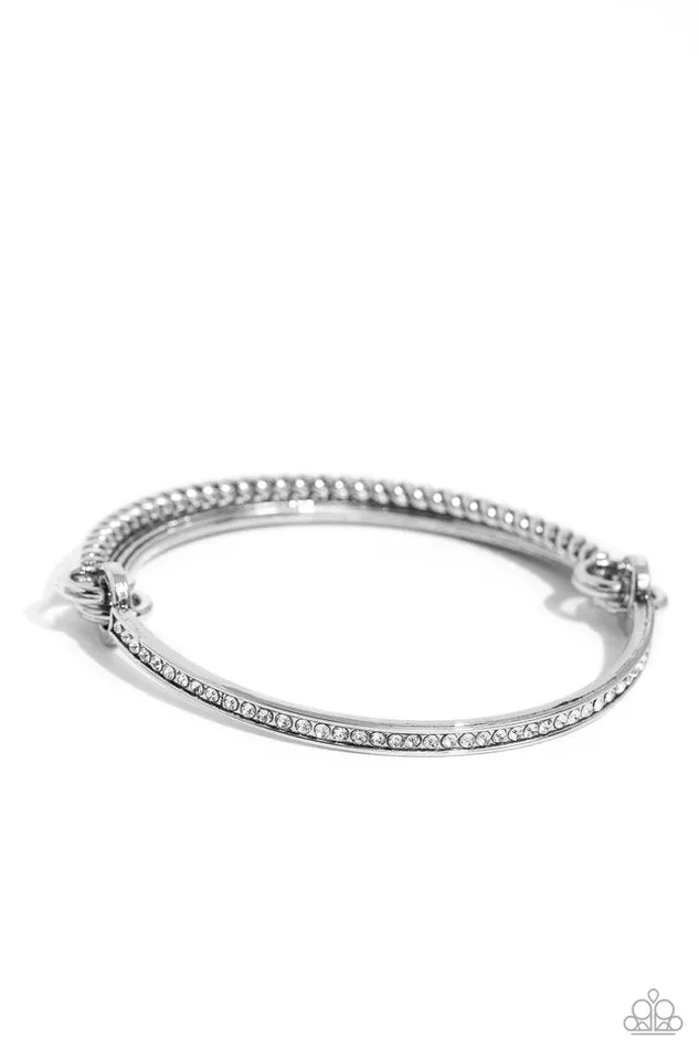 Bracelets Paparazzi Jewelry Paparazzi Bracelet Thrilling Texture White Bracelets Paparazzi Jewelry Paparazzi Bracelet Thrilling Texture White