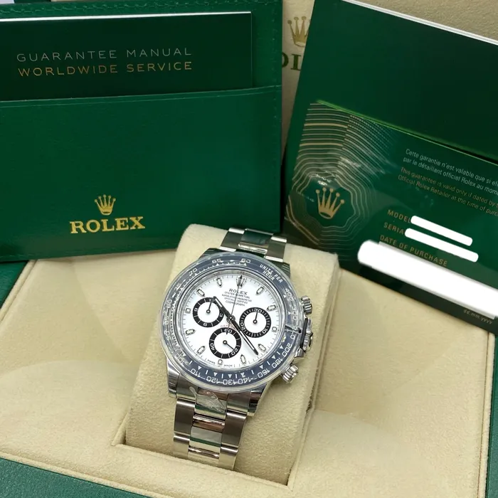 Bracelets Rolex Rolex Cosmograph Daytona Panda 40mm Ref 116500ln0001 White Index Dial Ceramic Bezel Stainless Steel Oyster Bracelet Mens Watch