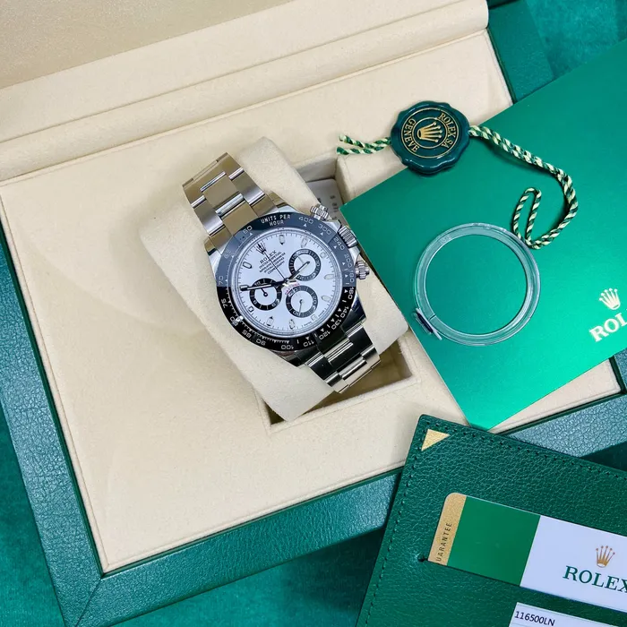 Bracelets Rolex Rolex Cosmograph Daytona Panda 40mm Ref 116500ln0001 White Index Dial Ceramic Bezel Stainless Steel Oyster Bracelet Mens Watch