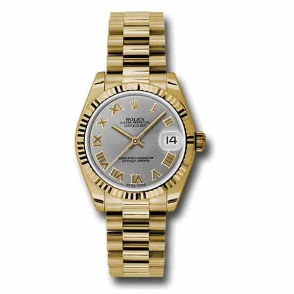 Bracelets Rolex Rolex Datejust 31mm Ref 178278 grp Grey Dial 18K Yellow Gold President Bracelet Womens Watch Bracelets Rolex Rolex Datejust 31mm Ref 178278 grp Grey Dial 18K Yellow Gold President Bracelet Womens Watch