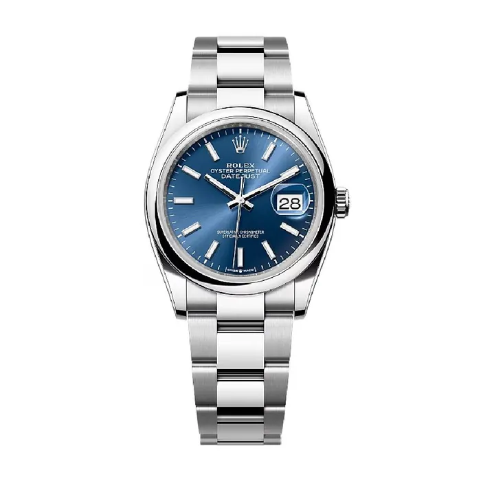 Bracelets Rolex Rolex Datejust 36mm Ref 1262000006 Blue Stick Dial Stainless Steel Oyster Bracelet Watch Bracelets Rolex Rolex Datejust 36mm Ref 1262000006 Blue Stick Dial Stainless Steel Oyster Bracelet Watch