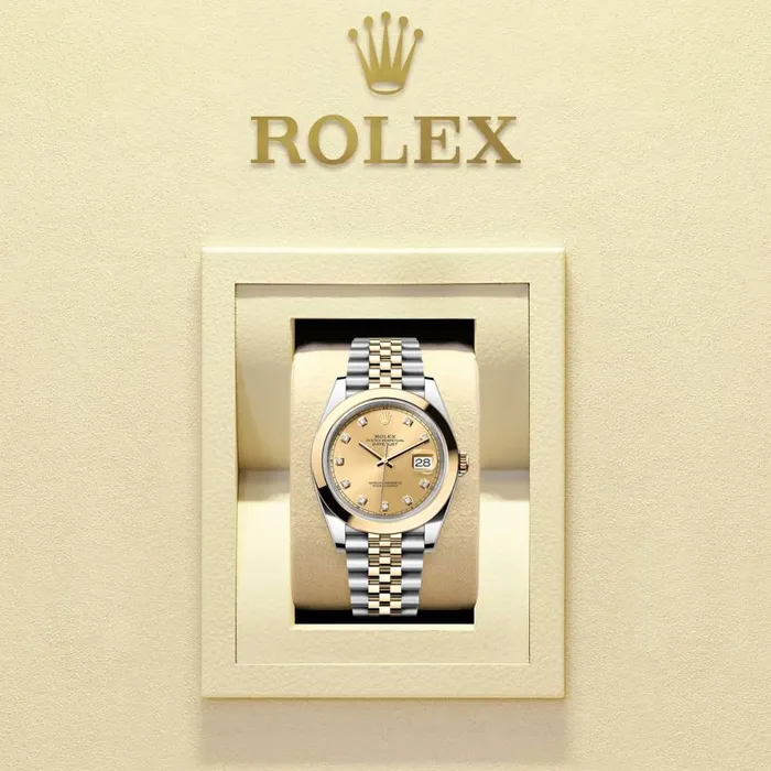 Bracelets Rolex Rolex Datejust 41mm Ref 1263030012 Champagne 1263030005 Two Tone Stainless Steel 18K Yellow Gold Jubilee Bracelet Mens Watch
