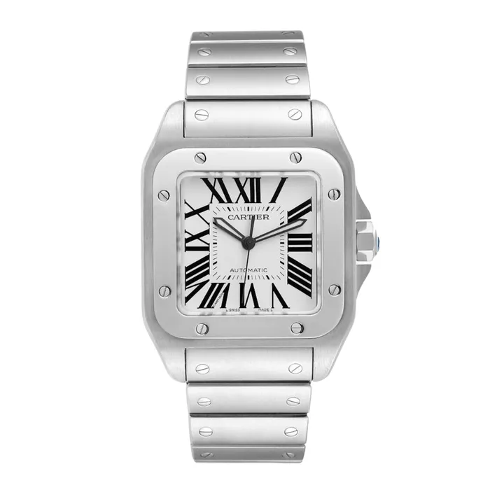 Cartier Santos 100 38mm Watch Ref W200737G Silver Roman Dial Stainless Steel Bracelet Cartier Bracelets Cartier Santos 100 38mm Watch Ref W200737G Silver Roman Dial Stainless Steel Bracelet Cartier Bracelets