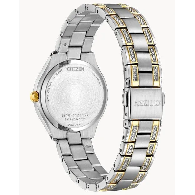 Citizen Rings Citizen Silhouette Crystal TwoTone Blue Dial 30mm EcoDrive