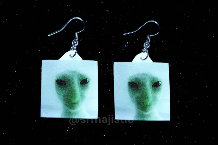 Collection of Alien Creatures Funny Meme Handmade Earrings Sam Makes Things Earrings Collection of Alien Creatures Funny Meme Handmade Earrings Sam Makes Things Earrings