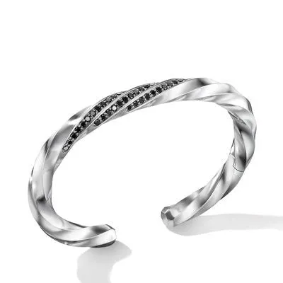 David Yurman Bracelets David Yurman 8mm Cable Edge Black Diamond Cuff Bracelet David Yurman Bracelets David Yurman 8mm Cable Edge Black Diamond Cuff Bracelet