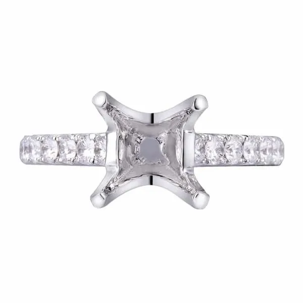 Delicate classic design solitaire setting white gold ring with dazzling 81ctw white diamonds Diamond Source NYC Rings Delicate classic design solitaire setting white gold ring with dazzling 81ctw white diamonds Diamond Source NYC Rings