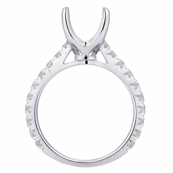 Delicate classic design solitaire setting white gold ring with dazzling 81ctw white diamonds Diamond Source NYC Rings Delicate classic design solitaire setting white gold ring with dazzling 81ctw white diamonds Diamond Source NYC Rings