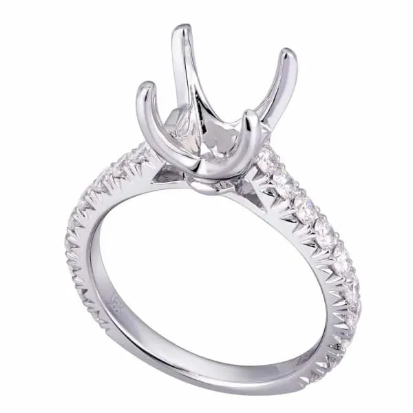Delicate classic design solitaire setting white gold ring with dazzling 81ctw white diamonds Diamond Source NYC Rings Delicate classic design solitaire setting white gold ring with dazzling 81ctw white diamonds Diamond Source NYC Rings