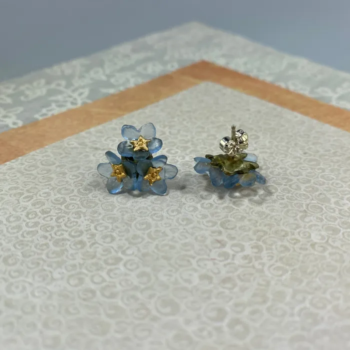 Earrings Forget Me Not Triple Flower Post Earrings Michael Michaud Earrings Forget Me Not Triple Flower Post Earrings Michael Michaud