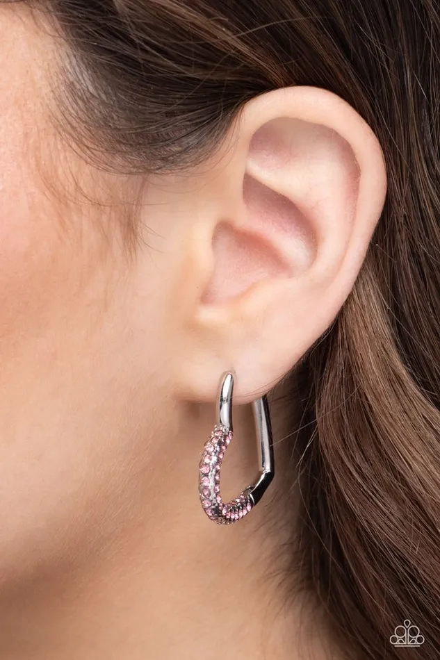 Earrings Paparazzi Earring Be Mine Valentine Pink Paparazzi Jewelry