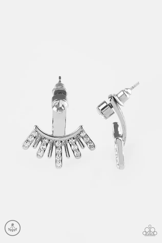 Earrings Paparazzi Earring Diva Dynamite White Paparazzi Jewelry
