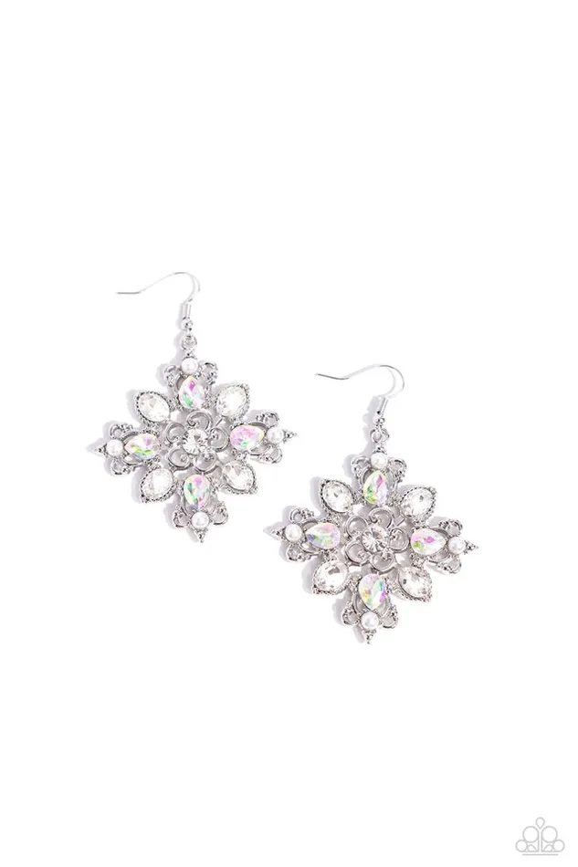 Earrings Paparazzi Earring FancyFree Florals White Paparazzi Jewelry Earrings Paparazzi Earring FancyFree Florals White Paparazzi Jewelry