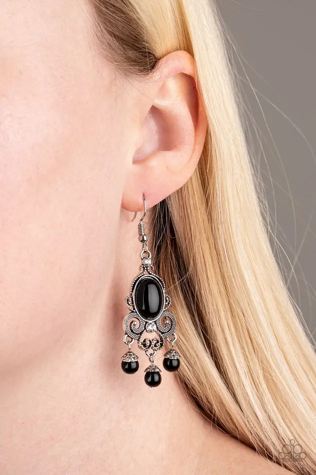 Earrings Paparazzi Earring I Better Get GLOWING Black Paparazzi Jewelry