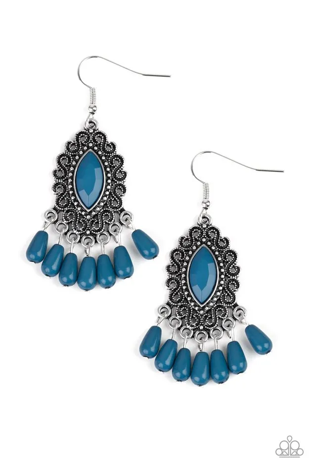Earrings Paparazzi Earring Private Villa Blue Paparazzi Jewelry Earrings Paparazzi Earring Private Villa Blue Paparazzi Jewelry