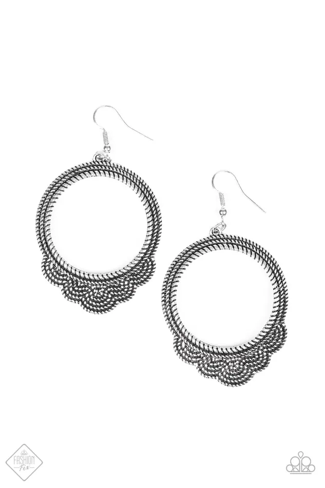 Earrings Paparazzi Earring Rover Radiance Silver Paparazzi Jewelry