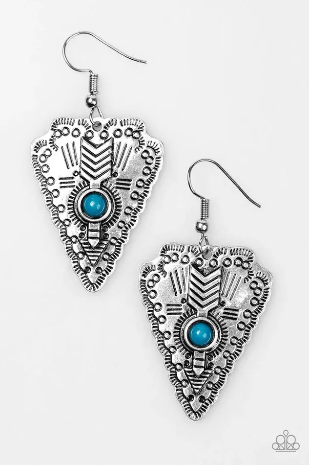Earrings Paparazzi Jewelry Paparazzi Earring Aim True Blue