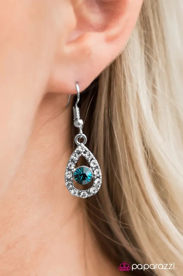 Earrings Paparazzi Jewelry Paparazzi Earring Beauty and Grace Blue