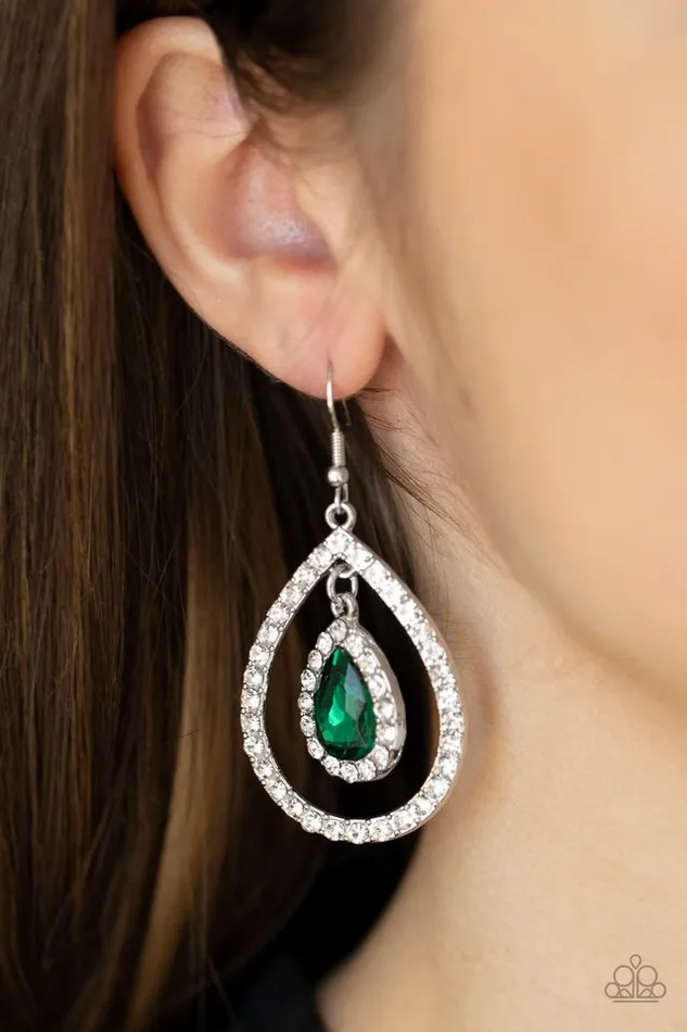 Earrings Paparazzi Jewelry Paparazzi Earring Blushing Bride Green
