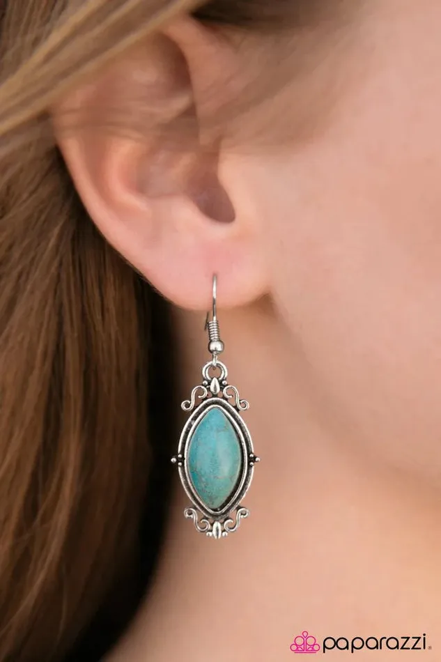 Earrings Paparazzi Jewelry Paparazzi Earring Custom Stonework Blue