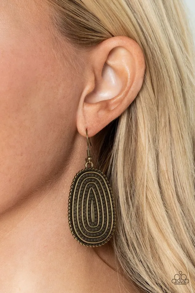 Earrings Paparazzi Jewelry Paparazzi Earring Desert Climate Brass
