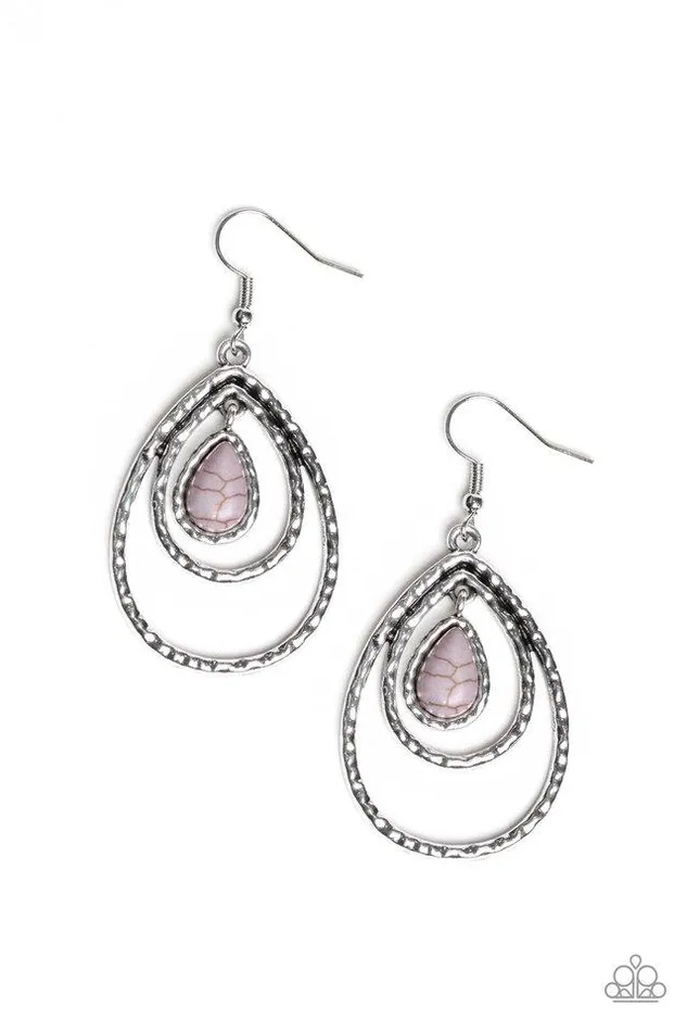 Earrings Paparazzi Jewelry Paparazzi Earring Desert Tempest Silver